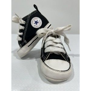 Baby Infant Black/White Converse  All Star by Chuck Taylor Sneaker Shoes Size 1
